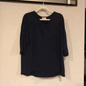 Dolman style navy top